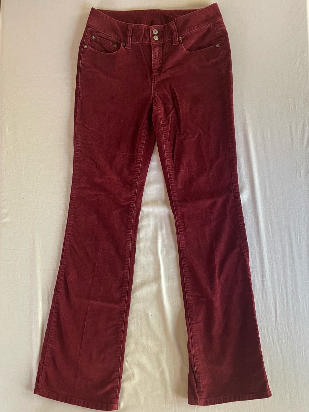 LONDONJEAN Deep Red Corduroy Pants